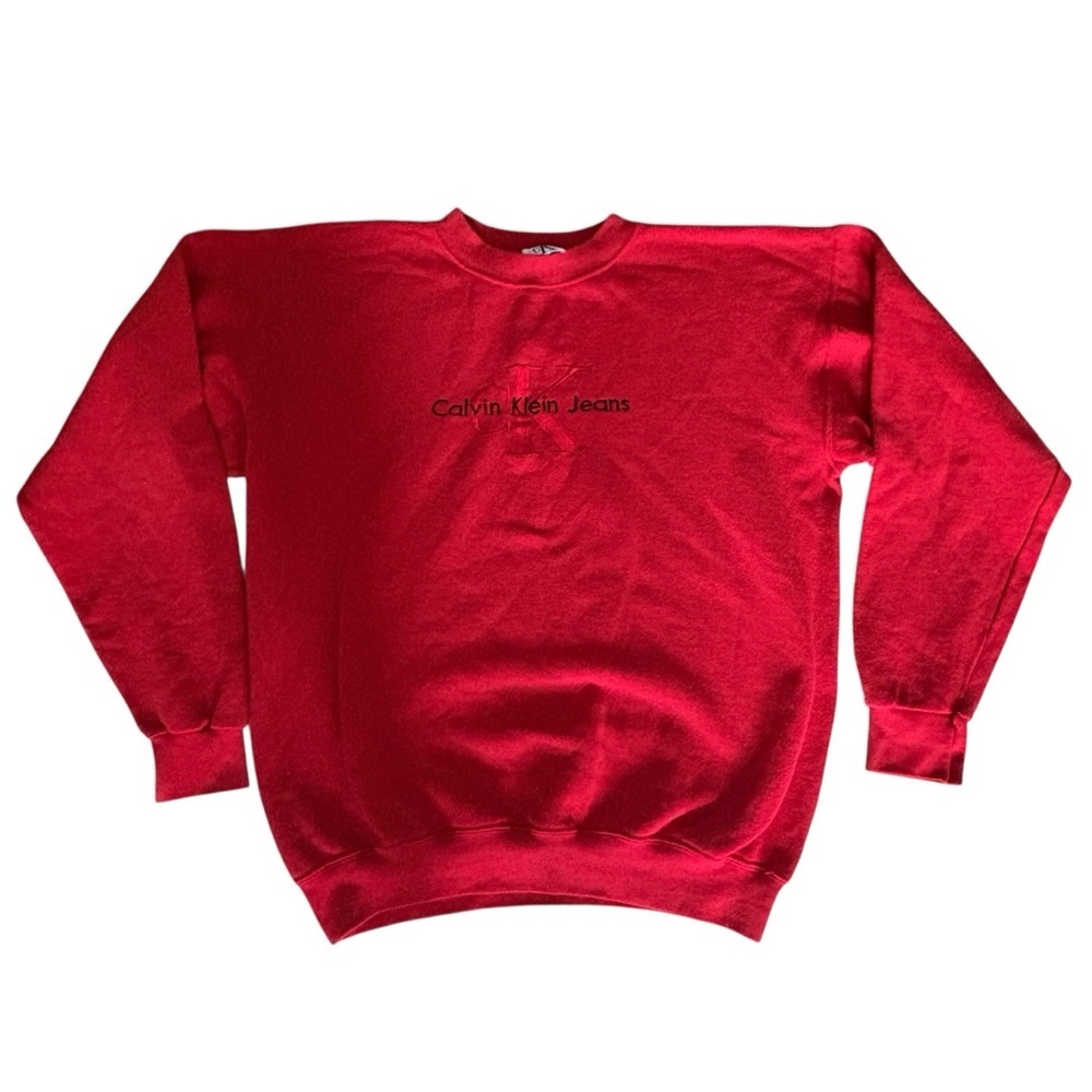 Vintage Calvin Klein Jeans Bold Red Crewneck Sweater